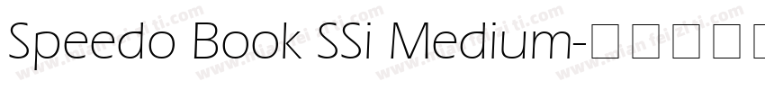 Speedo Book SSi Medium字体转换